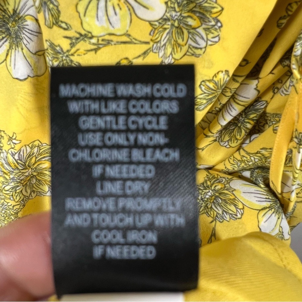 Torrid‎ Yellow Floral Print Georgette Wrap Midi Dress Size 24 - Picture 10 of 11